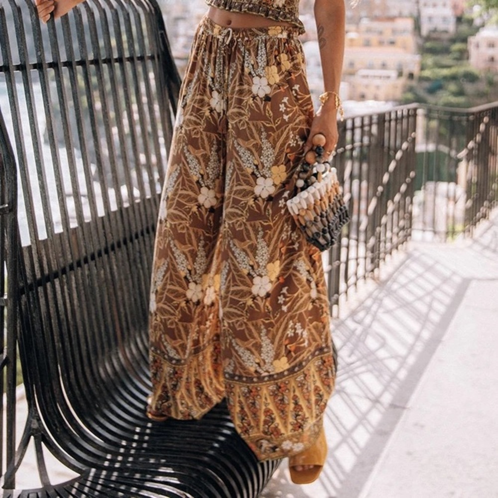 Spell Bianca Wide Leg Pants in Earth - Picture 2 of 16